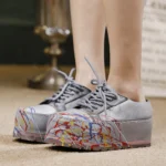 UNITYPUREMAX™ Hand-Painted Genuine Leather Platform Sneakers for Women 5