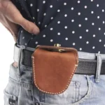 Genuine Crazy Horse Leather Slingshot Ammo Pouch | Brass Snap Belt Pouch for Hunters | UNITYPUREMAX™ 3