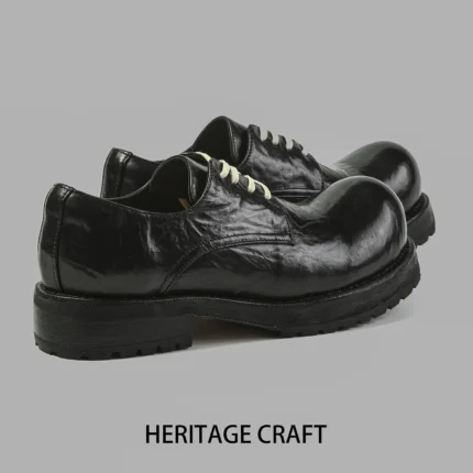 Men's 100% Genuine Horsehide Leather Derby Shoes | Bulbous Toe Chunky Sole | UNITYPUREMAX™ 1