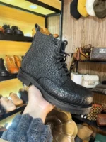 UNITYPUREMAX™ Handmade Men's Genuine Leather Motorcycle Ankle Boots 3
