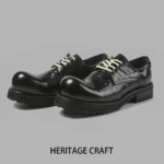 100% Genuine Men's Horsehide Leather Derby Shoes | Bulbous Toe Chunky Sole | UNITYPUREMAX™