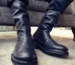 UNITYPUREMAX™ Mens Retro Style Horsehide Pointed Toe Platform Ankle Boots - Genuine Leather Zipper Low-Heel Footwear 9