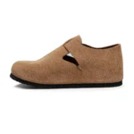 Unisex Genuine Suede Leather Closed Toe Clogs | Cork T-Bar Flat Slippers | UNITYPUREMAX™