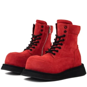 UNITYPUREMAX™ Red Cow Suede Men's Casual Shoes - Wide Version Height-Increasing Tooling Style 1