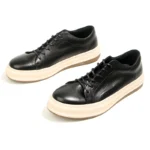 Men's 100% Genuine Washed Horsehide Leather Sneakers | Perforated Platform Casual | UNITYPUREMAX™ 5