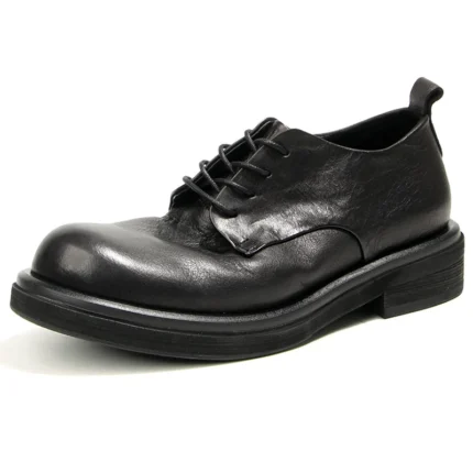 Men's Handmade Genuine Leather Derby Shoes | Retro Burnished Formal Casual | UNITYPUREMAX™ 2