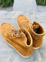 Men's Handmade Cow Suede Moc-Toe Work Boots | Platform Rubber Sole | UNITYPUREMAX™ 5