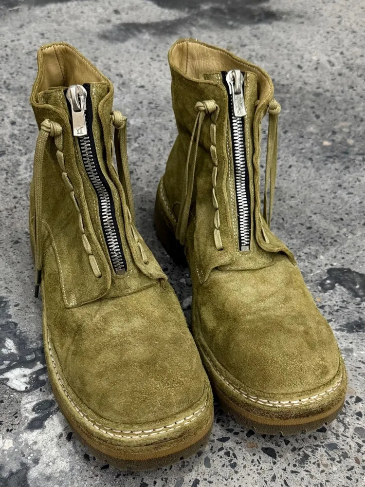 UNITYPUREMAX™ Retro Style Men's Horsehide Ankle Boots with Height Increase 2