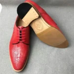 UNITYPUREMAX™ Authentic Stingray Skin Men's Oxford Dress Shoes - Fashion Red Blue 6