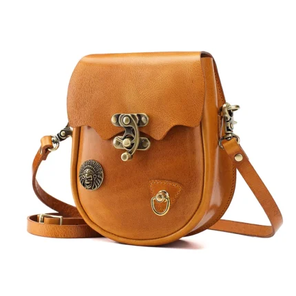 UNITYPUREMAX™ Handmade Vegetable Tanned Leather Shoulder Bag for Women 1