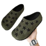 Men's & Women's Cow Suede Star Appliqué Clogs | Cork Footbed Anti-Slip Mules | UNITYPUREMAX™ 5
