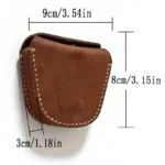 Hand-Sewn Crazy Horse Leather Belt Pouch | Coin Change Storage Box | UNITYPUREMAX™ 3