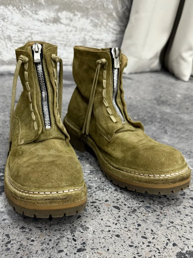 UNITYPUREMAX™ Retro Style Men's Horsehide Ankle Boots with Height Increase 4