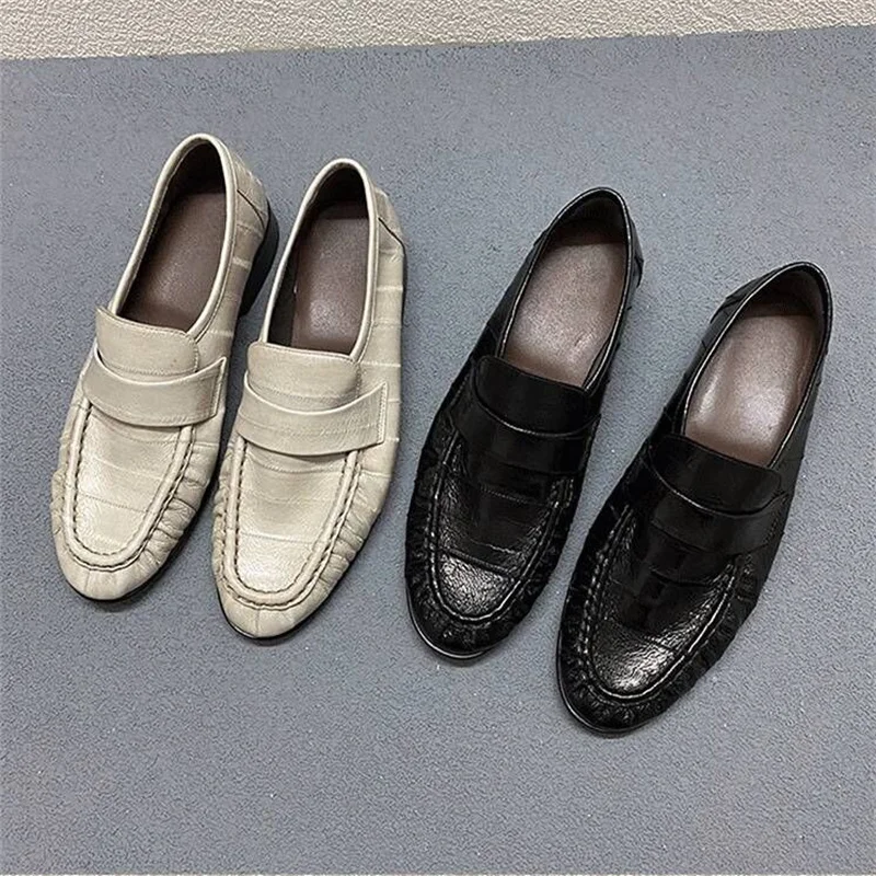 UNITYPUREMAX™ French Retro Eel Leather Hand-Sewn Women's Loafers 3