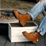 UNITYPUREMAX™ Goodyear Welt Hand-Washed Frosted Horsehide Retro Workwear Boots for Men 5