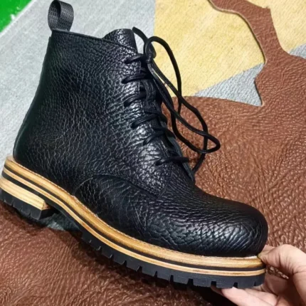 UNITYPUREMAX™ Handmade Men's Genuine Leather Motorcycle Ankle Boots 17