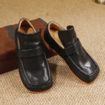 UNITYPUREMAX™ Genuine Leather British Style Square Toe Women's Loafers 6