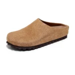 Women's Genuine Cow Suede Slip-On Clogs | Cork Arch Support Footbed Mules | UNITYPUREMAX™ 2