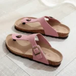 CorkEase™ Women’s Leather Summer Cork Sandals – Outdoor Pull-On Flip Flop Slippers for Beach & Everyday Wear 5