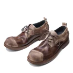 UNITYPUREMAX™ Vintage Thick-Sole Japanese-British Style Leather Oxford Work Shoes for Men 3