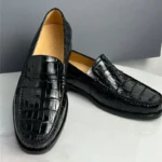 UNITYPUREMAX™ Authentic Crocodile Belly Skin Men's Business Dress Shoes - Black Slip-On 2