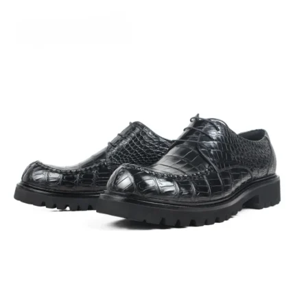 Men's 100% Genuine Crocodile Skin Derby Shoes | Luxury Leather Dress Shoes | UNITYPUREMAX™ 7
