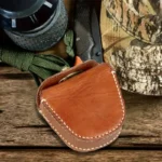 Genuine Crazy Horse Leather Slingshot Ammo Pouch | Brass Snap Belt Pouch for Hunters | UNITYPUREMAX™ 4