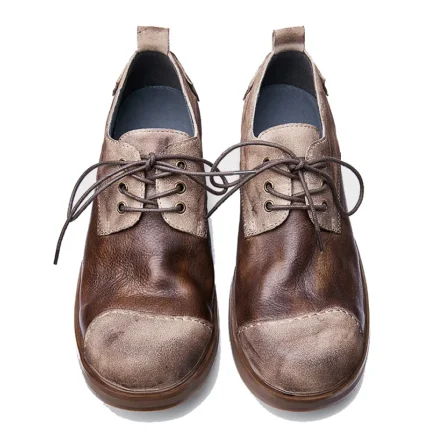UNITYPUREMAX™ Vintage Thick-Sole Japanese-British Style Leather Oxford Work Shoes for Men 2