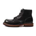 Men's Handmade Genuine Leather Motorcycle Ankle Boots | Retro Moc-Toe Lace-Up | UNITYPUREMAX™ 1