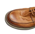 Men's Handmade Genuine Leather Moc-Toe Motorcycle Boots | British Retro High Top | UNITYPUREMAX™ 4
