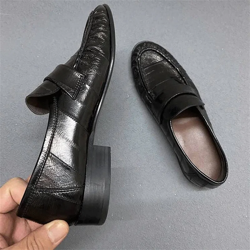UNITYPUREMAX™ French Retro Eel Leather Hand-Sewn Women's Loafers 4 Vintage handcrafted leather shoes NZ