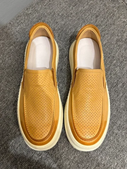 UNITYPUREMAX™ Breathable Hollow Out Cowhide Slip-On Loafers for Men 1