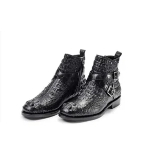 UNITYPUREMAX™ Genuine Crocodile Leather Men's Winter Boots - British Style Mid-Calf