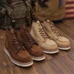 UNITYPUREMAX™ 1907 Vintage Handmade Cow Leather Motorcycle Ankle Boots - British Style Wings 6