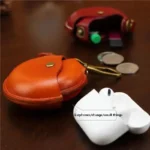 Handcrafted Round Genuine Cowhide Leather Pouch | Earphone Case & Coin Purse | UNITYPUREMAX™ 5