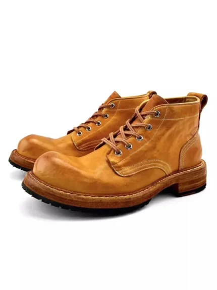 Men's Handmade 100% Genuine Horsehide Leather Boots | Goodyear Welt Washed Workwear | UNITYPUREMAX™ 1