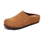 Women's Genuine Cow Suede Slip-On Clogs | Cork Arch Support Footbed Mules | UNITYPUREMAX™ 1