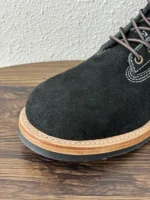 UNITYPUREMAX™ Mens Real Cow Suede Leather Work Safety Ankle Boots - Vintage Motorcycle Biker Riding Boots Round Toe Lace Up Size 47 4
