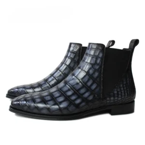 UNITYPUREMAX™ Genuine Crocodile Leather Men's Chelsea Boots - Handmade Waterproof Business, Leisture Durable, Comfortable, Breathable & Stylish 7