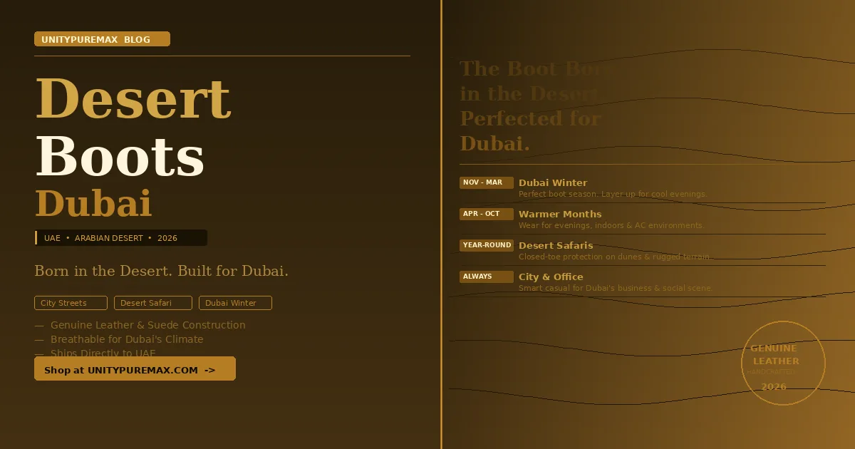 Desert Boots for Men in Dubai 2026 | UNITYPUREMAX™