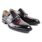 Men's Dark Brown Monk Strap Shoes | Double Buckle | UNITYPUREMAX™ 2
