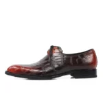 Men's 100% Genuine Red Gradient Crocodile Skin Derby Shoes | Formal Luxury | UNITYPUREMAX™ 1
