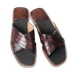 Men's Brown Crocodile Leather Slippers | Genuine Exotic Leather | UNITYPUREMAX™ 4
