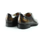 Men's Gold Brogue Oxford Shoes | Genuine Leather | UNITYPUREMAX™ 3