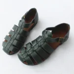 Women's Braided Leather Gladiator Sandals | Handmade Retro | UNITYPUREMAX™ 2