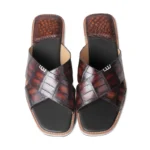 Men's Brown Crocodile Leather Slippers | Genuine Exotic Leather | UNITYPUREMAX™ 3