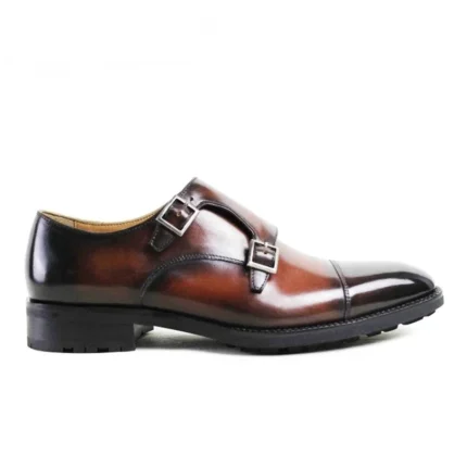 Men's Genuine Leather Monk Strap Shoes | Double Buckle | UNITYPUREMAX™