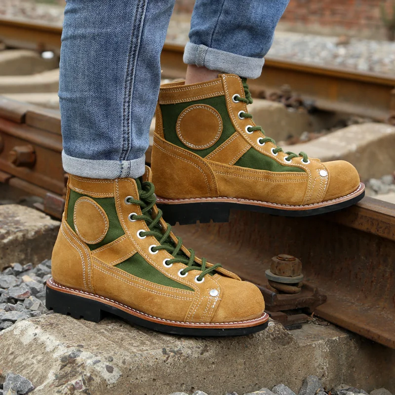 Men's Goodyear Welt Military Hiking Boots | Suede Cowhide Canvas Tactical Work | UNITYPUREMAX™ 1 Men's Goodyear Welt Military Hiking Boots | Suede Cowhide Canvas Tactical Work | UNITYPUREMAX™ 1
