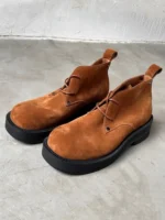 Men's Brown Casual Suede Work Boot | Handmade Platform | UNITYPUREMAX™ 3