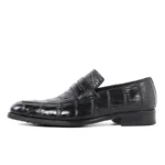 Men's 100% Genuine Black Crocodile Skin Penny Loafer Shoes | Waterproof Luxury | UNITYPUREMAX™ 1